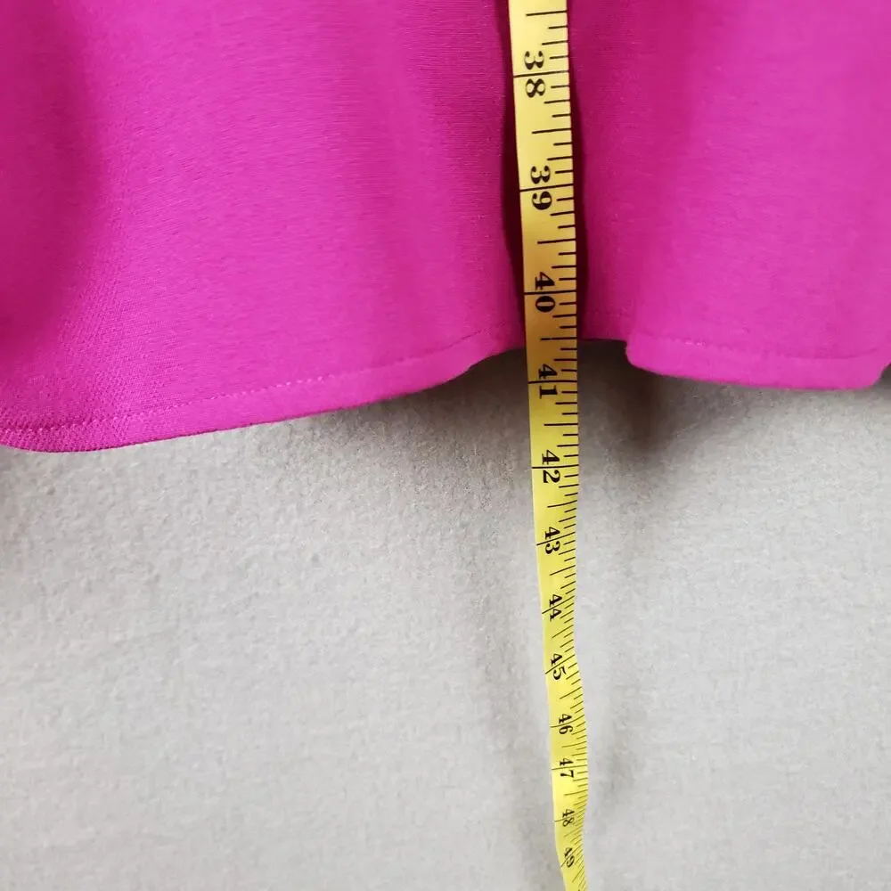 Tahari Women's Plus Size‎ 16W Sleeveless Shift Dress Magenta Pink Cocktail Party